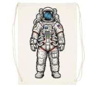 Udaytee Astronauta Americano Sacca Da Palestra In Cotone Beige Cotton Beige Training Bag Gym Sack