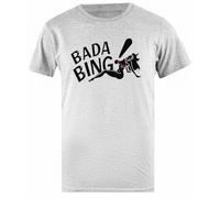 Udaytee Bada Bing T-Shirt Basic da Uomo in Cotone Grigio