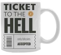 Udaytee Biglietto Per L'inferno Bicchiere Per Bevande In Tazza In Ceramica Bianca White Ceramic Mug Beverage Drinking Cup