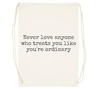 Udaytee Citazione Di Oscar Wilde Sacca Da Palestra In Cotone Beige Cotton Beige Training Bag Gym Sack