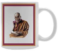 Udaytee Dalai Lama Bicchiere Per Bevande In Tazza In Ceramica Bianca White Ceramic Mug Beverage Drinking Cup