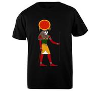 Udaytee Dio Egiziano Ra è Il Sole T-Shirt da Uomo in Cotone Nero Base Basic Cotton Black Men's T-Shirt