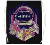 Udaytee Doppio Simbolo Dell'iperliquido Sacca Da Palestra In Cotone Nero Cotton Black Training Bag Gym Sack