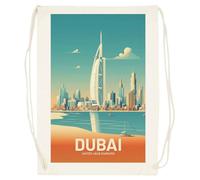 Udaytee Dubai Emirati Arabi Uniti Retro Sacca Da Palestra In Cotone Beige Cotton Beige Training Bag Gym Sack
