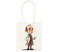 Udaytee Enrico Fermi Borsa Shopping Unisex In Cotone Beige Cotton Unisex Totebag Shopping