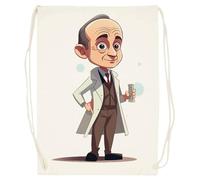 Udaytee Enrico Fermi Sacca Da Palestra In Cotone Beige Cotton Beige Training Bag Gym Sack