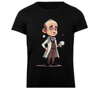 Udaytee Enrico Fermi T-Shirt da Donna in Cotone Nero Base Basic Cotton Black Women's T-Shirt