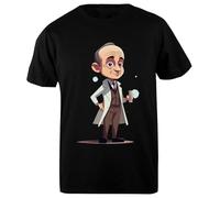 Udaytee Enrico Fermi T-Shirt da Uomo in Cotone Nero Base Basic Cotton Black Men's T-Shirt