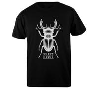 Udaytee Franz Kafka Metamorphosis T-Shirt da Uomo in Cotone Nero Base Basic Cotton Black Men's T-Shirt