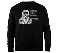 Udaytee Hell Is Other People Pullover Unisex Nero Simple-Fit Simple-Fit Pullover Black Unisex Sweatshirt