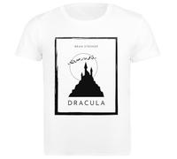 Udaytee Il Libro di Bram Stoker Dracula T-Shirt da Uomo in Cotone Bianco Base Basic Cotton White Men's T-Shirt