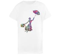 Udaytee Il Volo Artistico di Mary Poppins T-Shirt Basic in Cotone Bianco per Bambini
