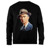 Udaytee J Robert Oppenheimer Felpa Unisex Nera Pullover dalla vestibilità Semplice Simple-Fit Pullover Black Unisex Sweatshirt
