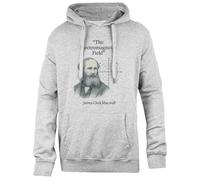 Udaytee James Clerk Maxwell Felpa Unisex Grigia con Cappuccio dalla vestibilità Semplice Simple-Fit Hoodie Grey Unisex Sweatshirt