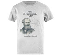 Udaytee James Clerk Maxwell T-Shirt Basic da Uomo in Cotone Grigio Cotton Male T-Shirt Grey Men