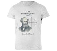 Udaytee James Clerk Maxwell T-Shirt Basica da Donna in Cotone Grigio Basic Cotton Grey Women's T-Shirt
