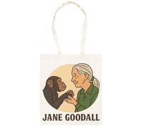 Udaytee Jane Goodall Borsa Shopping Unisex In Cotone Beige Cotton Unisex Totebag Shopping