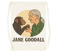 Udaytee Jane Goodall Sacca Da Palestra In Cotone Beige Cotton Beige Training Bag Gym Sack