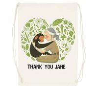 Udaytee Jane Goodall Sacca Da Palestra In Cotone Beige Cotton Beige Training Bag Gym Sack