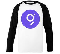 Udaytee La Moneta del Grafico T-Shirt da Baseball Unisex Bianca con Maniche Nere Black-Sleeved White Unisex Baseball T-Shirt