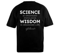 Udaytee La Scienza Secondo Kant è… T-Shirt Unisex Oversize in Cotone Nero Oversized Cotton Black Unisex T-Shirt