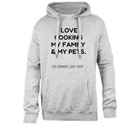 Udaytee Le Virgole Salvano Le Vite! La Grammatica È Importante Felpa Unisex Grigia con Cappuccio dalla vestibilità Semplice