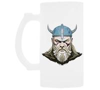 Udaytee Leif Erikson Tazza Per Bere Birra In Vetro Con Manico Handled Glass Beer Drinking Cup