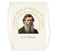 Udaytee Lev Tolstoj Il Regno Di Dio Sacca Da Palestra In Cotone Beige Cotton Beige Training Bag Gym Sack