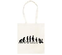 Udaytee L'evoluzione Di Stephen Hawking Borsa Shopping Unisex In Cotone Beige Cotton Unisex Totebag Shopping