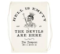 Udaytee L'inferno È Vuoto Tutti I Diavoli Sacca Da Palestra In Cotone Beige Cotton Beige Training Bag Gym Sack