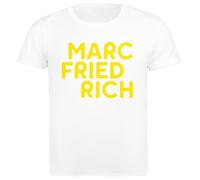 Udaytee Marc Friedrich T-Shirt da Uomo in Cotone Bianco Base Basic Cotton White Men's T-Shirt