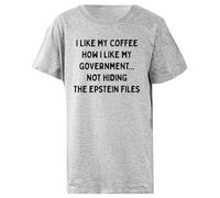 Udaytee Mi Piace Il Mio caffè così Come Mi Piace Il Mio T-Shirt Basic in Cotone Grigio per Bambini Cotton Child T-Shirt Grey Kid