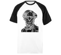 Udaytee Michael Faraday T-Shirt da Baseball Unisex Bianca A Maniche Corte Nere Short Black-Sleeved White Unisex Baseball T-Shirt