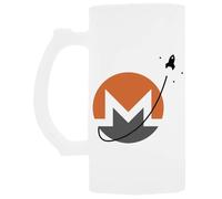 Udaytee Monero Xmr Criptovalute Verso La Luna Tazza Per Bere Birra In Vetro Con Manico Handled Glass Beer Drinking Cup