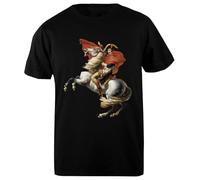 Udaytee Napoleon Bonaparte T-Shirt da Uomo in Cotone Nero Base Basic Cotton Black Men's T-Shirt