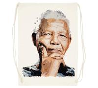 Udaytee Nelson Mandela Sacca Da Palestra In Cotone Beige Cotton Beige Training Bag Gym Sack
