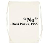 Udaytee Niente Rosa Parks 1955 Sacca Da Palestra In Cotone Beige Cotton Beige Training Bag Gym Sack
