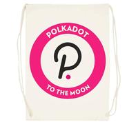 Udaytee Polkadot Crypto To The Moon Sacca Da Palestra In Cotone Beige Cotton Beige Training Bag Gym Sack
