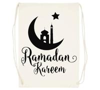 Udaytee Ramadan Kareem Sacca Da Palestra In Cotone Beige Cotton Beige Training Bag Gym Sack
