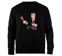 Udaytee Sir Isaac Newton Felpa Unisex Nera Pullover dalla vestibilità Semplice Simple-Fit Pullover Black Unisex Sweatshirt