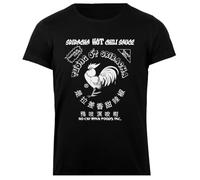 Udaytee Sriracha Spicy Rooster Hot Chili Sauce T-Shirt da Donna in Cotone Nero Base Basic Cotton Black Women's T-Shirt