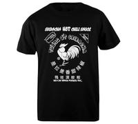 Udaytee Sriracha Spicy Rooster Hot Chili Sauce T-Shirt da Uomo in Cotone Nero Base Basic Cotton Black Men's T-Shirt