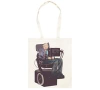 Udaytee Stephen Hawking Borsa Shopping Unisex In Cotone Beige Cotton Unisex Totebag Shopping