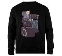 Udaytee Stephen Hawking Felpa Unisex Nera Pullover dalla vestibilità Semplice Simple-Fit Pullover Black Unisex Sweatshirt