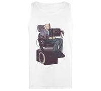 Udaytee Stephen Hawking T-Shirt Senza Maniche Canotta da Donna Bianca White Women's Tank Top Sleeveless T-Shirt