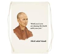 Udaytee Thich Nhat Hanh Sacca Da Palestra In Cotone Beige Cotton Beige Training Bag Gym Sack