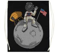 Udaytee Toro Seduto Sacca Da Palestra In Cotone Nero Cotton Black Training Bag Gym Sack