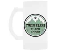 Udaytee Twin Peaks Black Lodge Bicchiere da Birra in Vetro con Manico Handled Glass Beer Drinking Cup