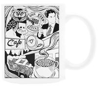 Udaytee Twin Peaks Cafe Bicchiere Per Bevande In Tazza In Ceramica Bianca