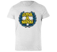 Udaytee Ultras Curva A Naples T-Shirt Basica da Donna in Cotone Grigio Basic Cotton Grey Women's T-Shirt